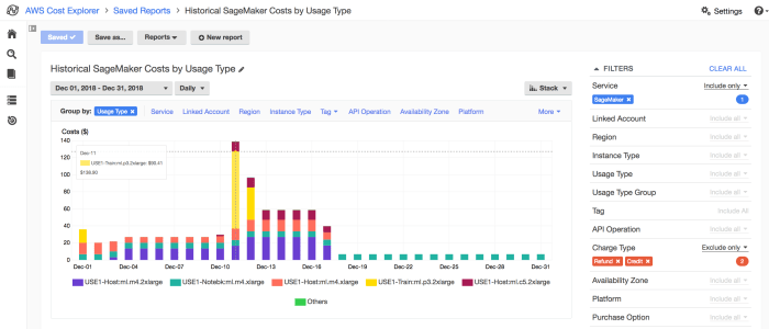 Cost aws explorer usage type management filtering additional options tools some