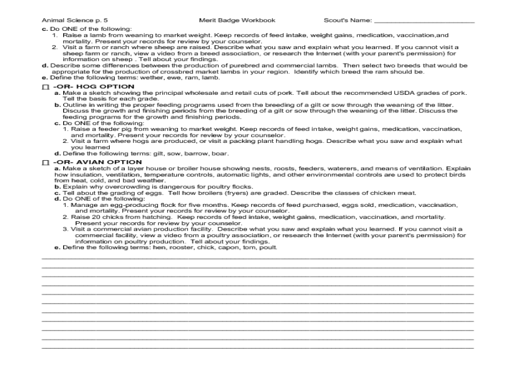 Camping merit badge workbook answers