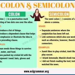 Comma semicolon