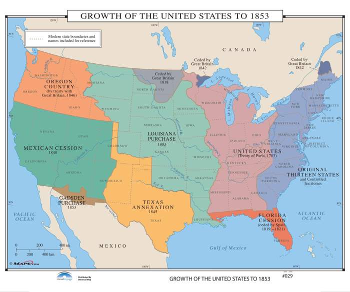 Expansion of the united states of america 1607 1853