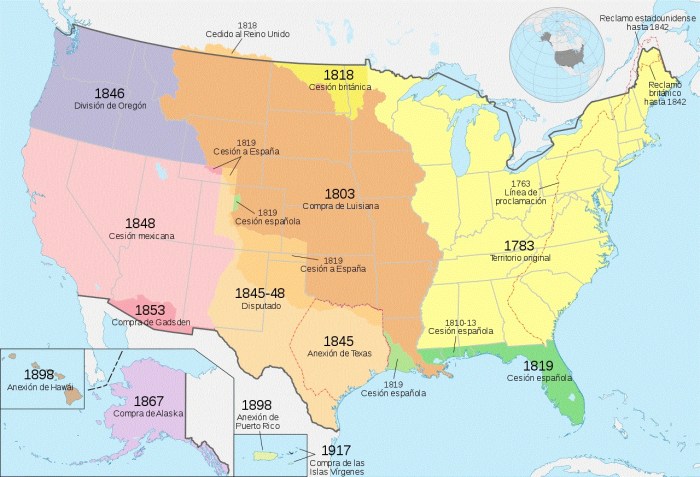 Expansion of the united states of america 1607 1853