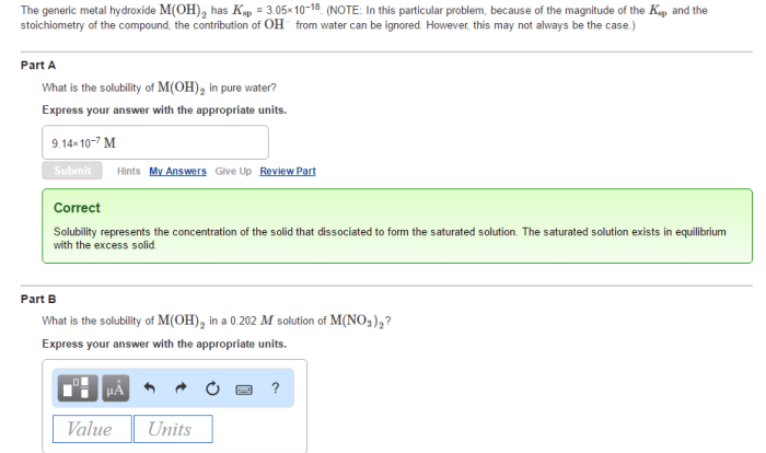 At 22c an excess amount of a generic metal hydroxide